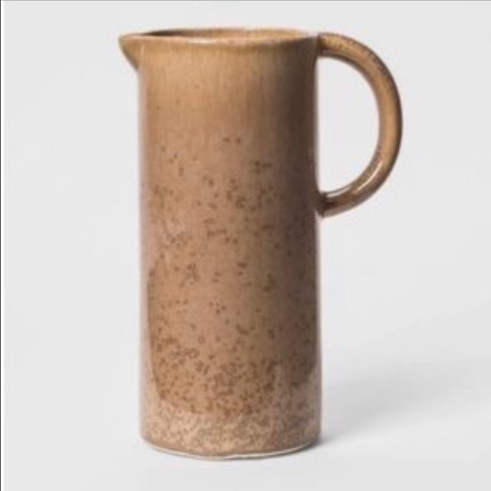 Threshold 11" Amber Decorative Pitcher Vase With Handle